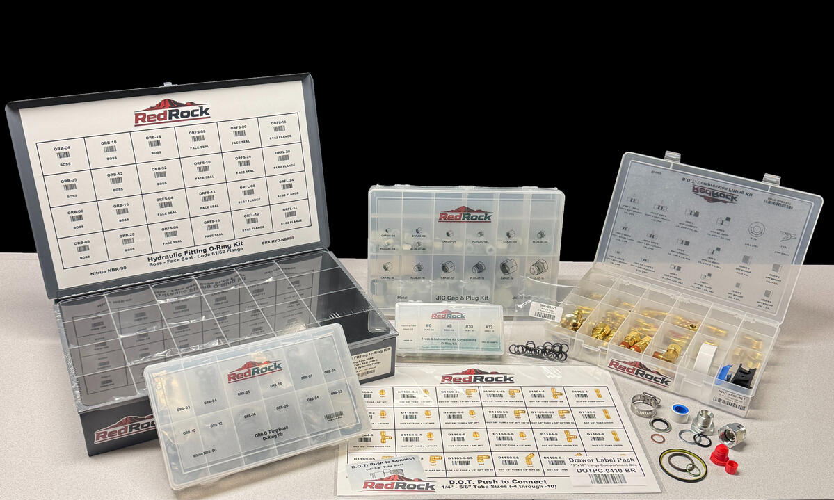 Private-Label Assortment Kits Custom-branded hydraulic and industrial fitting and o-ring assortment kits with labels, packaging, lid charts, and identification systems.